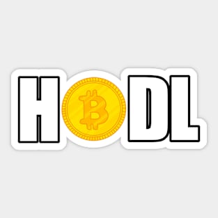 HODL Bitcoin - cryptocurrency inspired Sticker